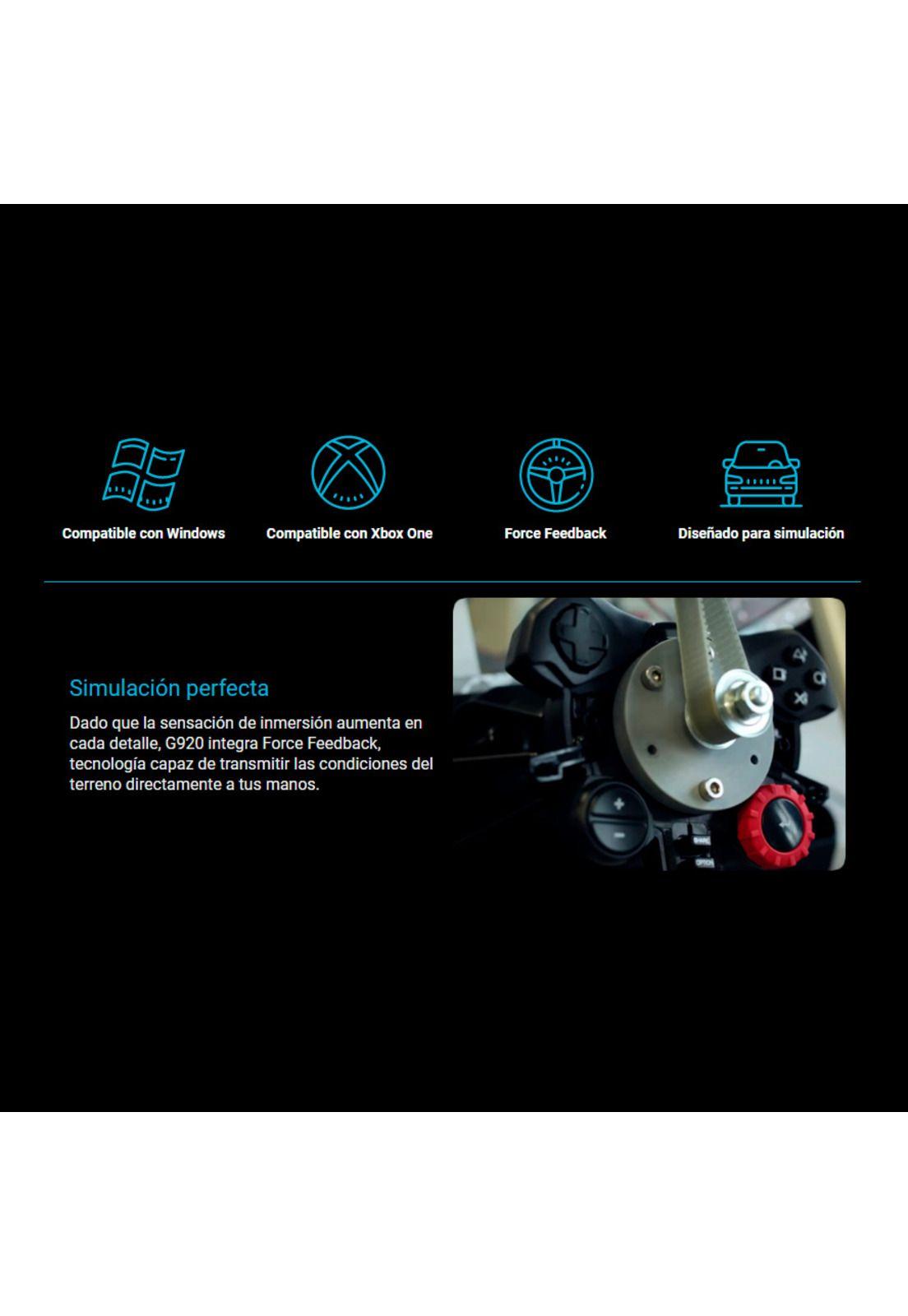 Volante y Pedales Gamer Logitech G920 Xbox One Pc-2