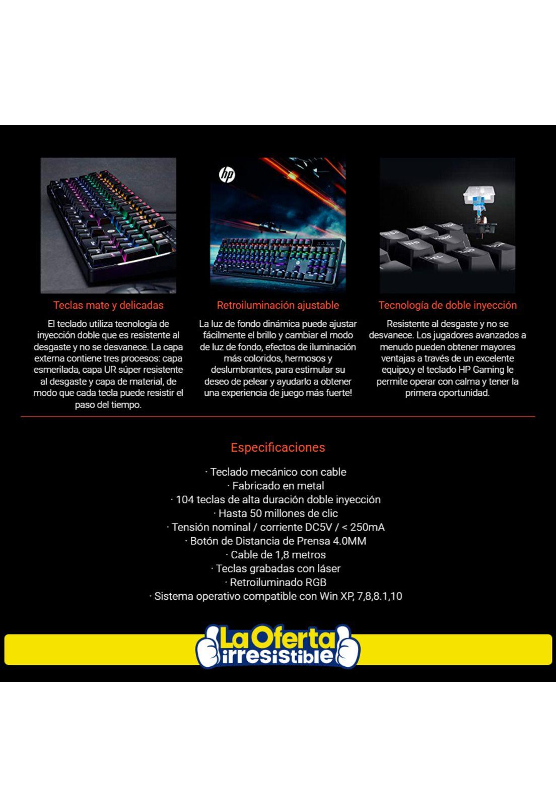 Teclado Gamer Mecanico HP GK320-2