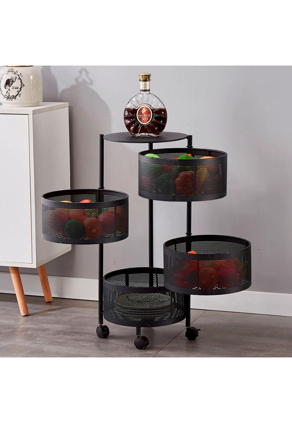 Organizador Circular DecoTeam 4 Estantes Desmontables Metal-6