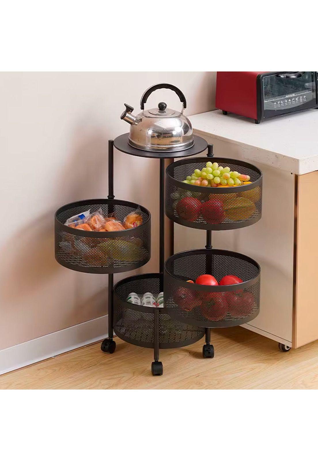 Organizador Circular DecoTeam 4 Estantes Desmontables Metal-7