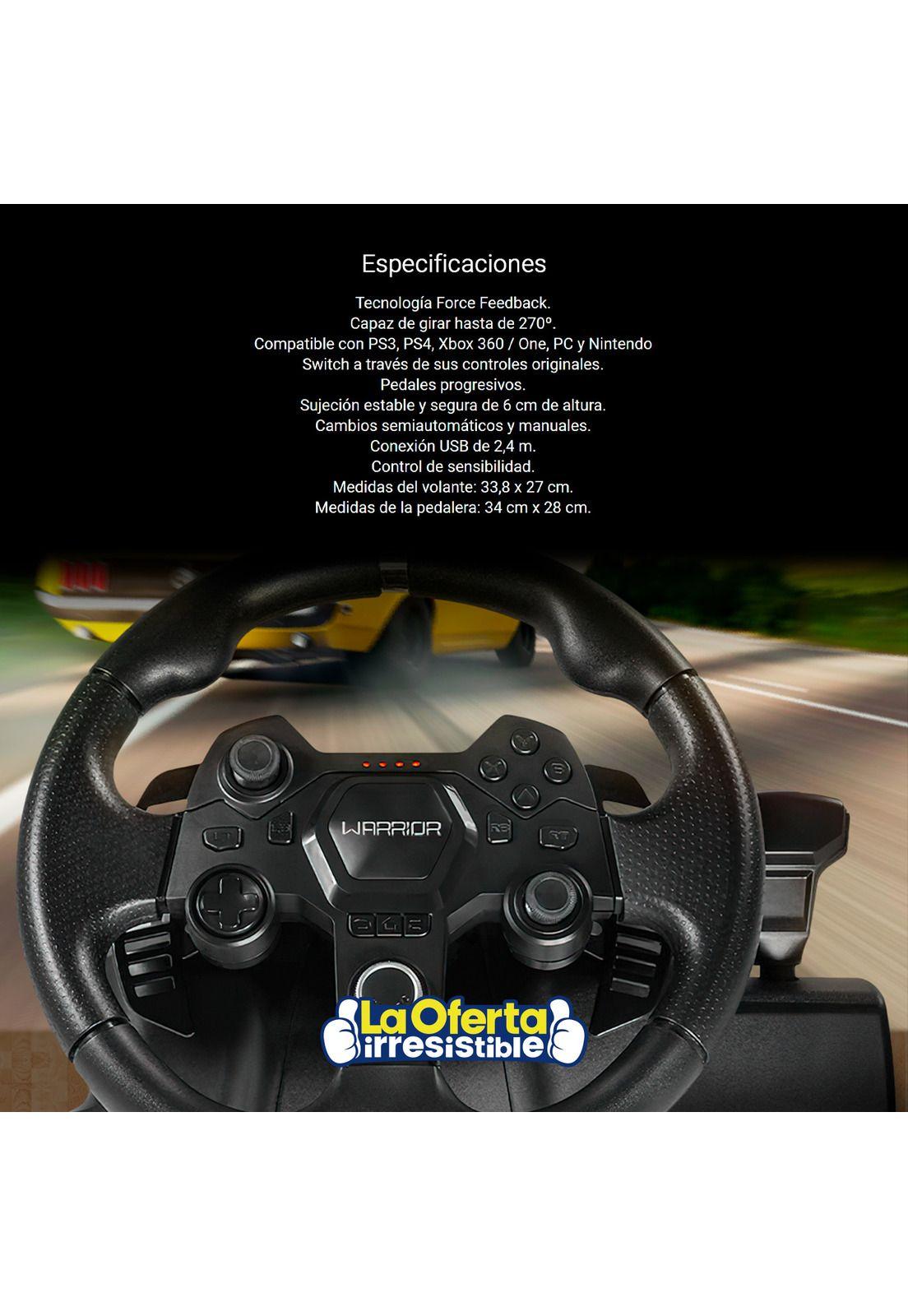 Volante de Carreras con Pedales Warrior Artaxes-3