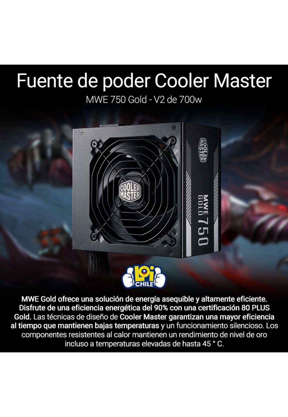 Fuente De Poder Cooler Master MWE 750 Gold V2 De 700W-1