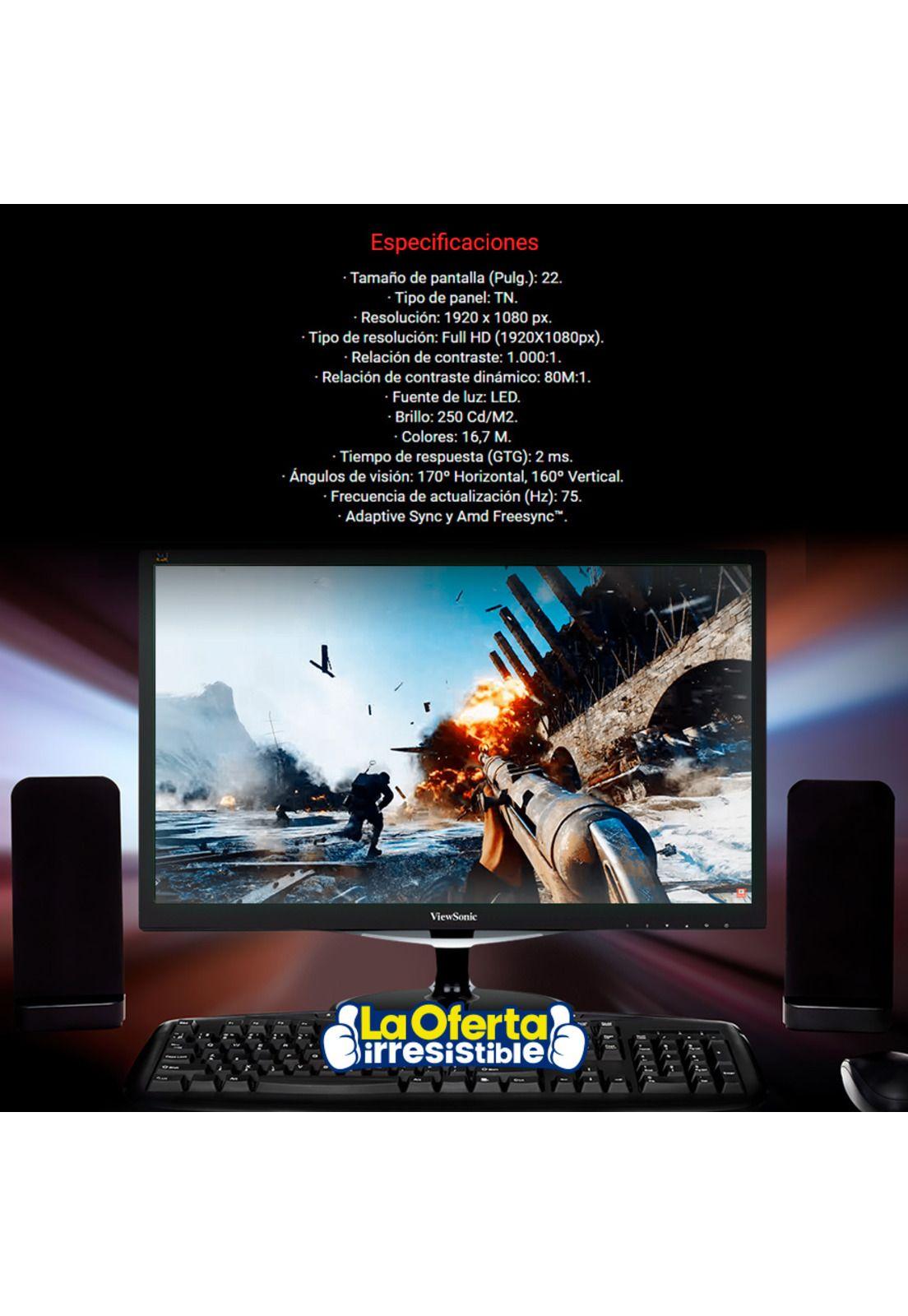 Monitor ViewSonic 22' Full HD 75Hz 2Ms-4