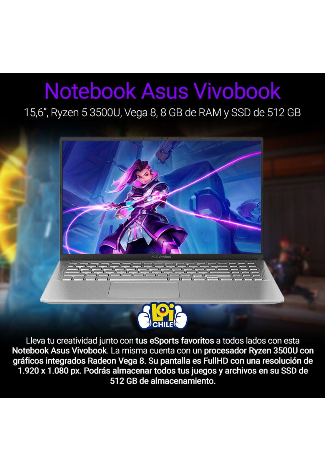 Notebook Asus Ryzen 5 8GB 512SSD Win10 15.6-2