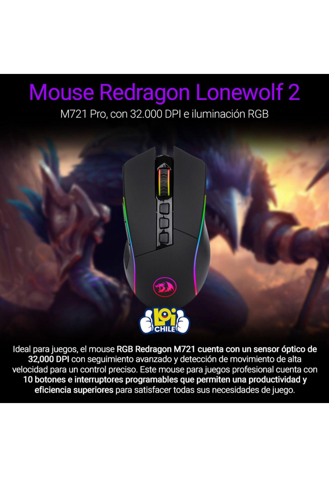 Mouse Gamer Redragon Lonewolf 2 M721 Pro RGB 32000Dpi-1