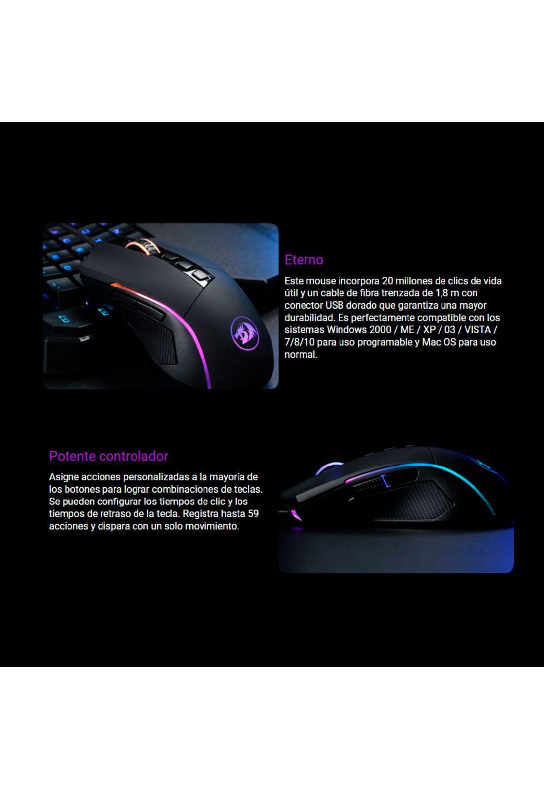 Mouse Gamer Redragon Lonewolf 2 M721 Pro RGB 32000Dpi-3