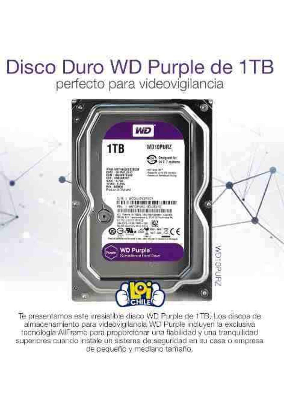 Disco Duro Wd Purple 1tb Sata 3,5 Para Vigilancia Loi Chile-3