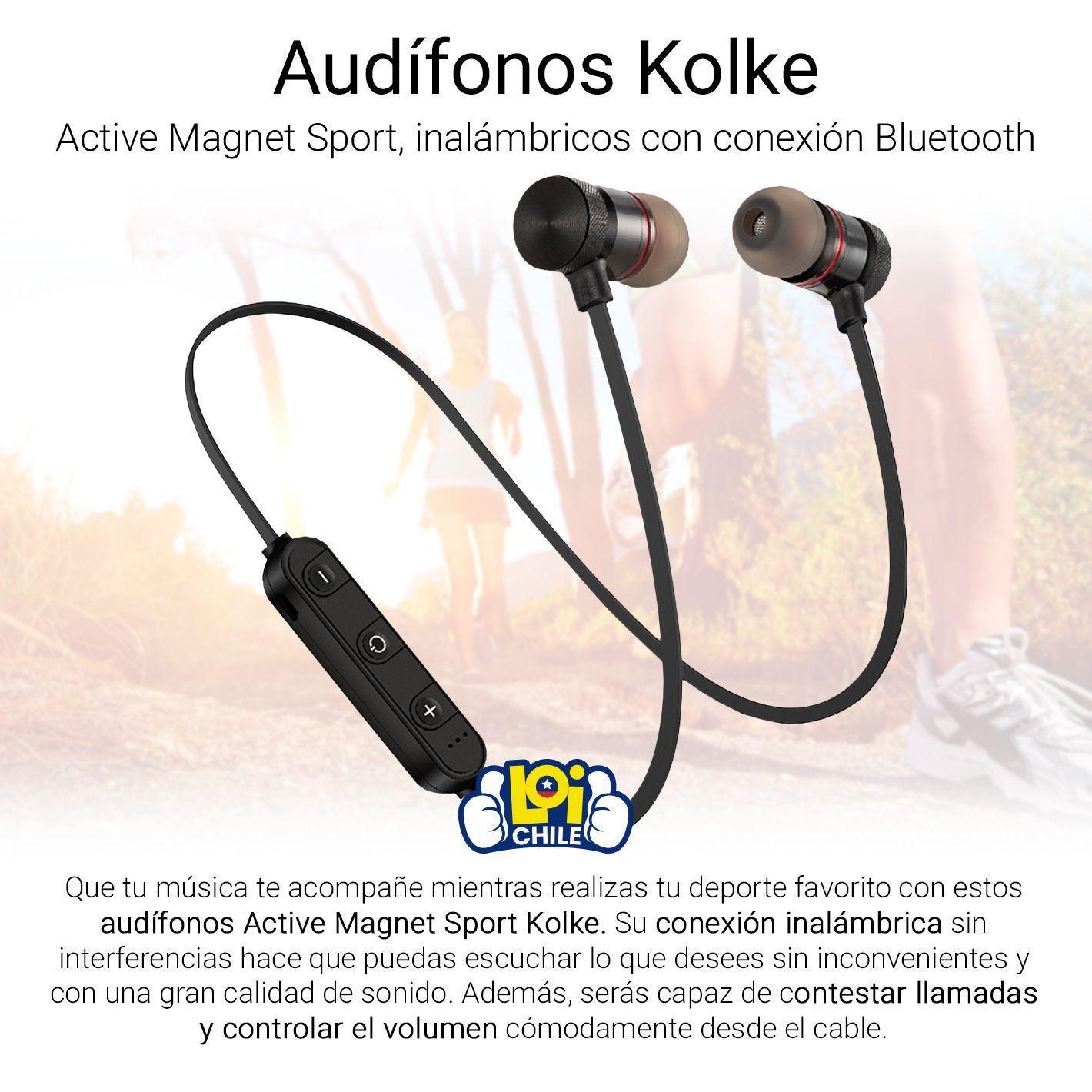 Audífonos Bluetooth Deportivos Recargables Kolke Rojo-1