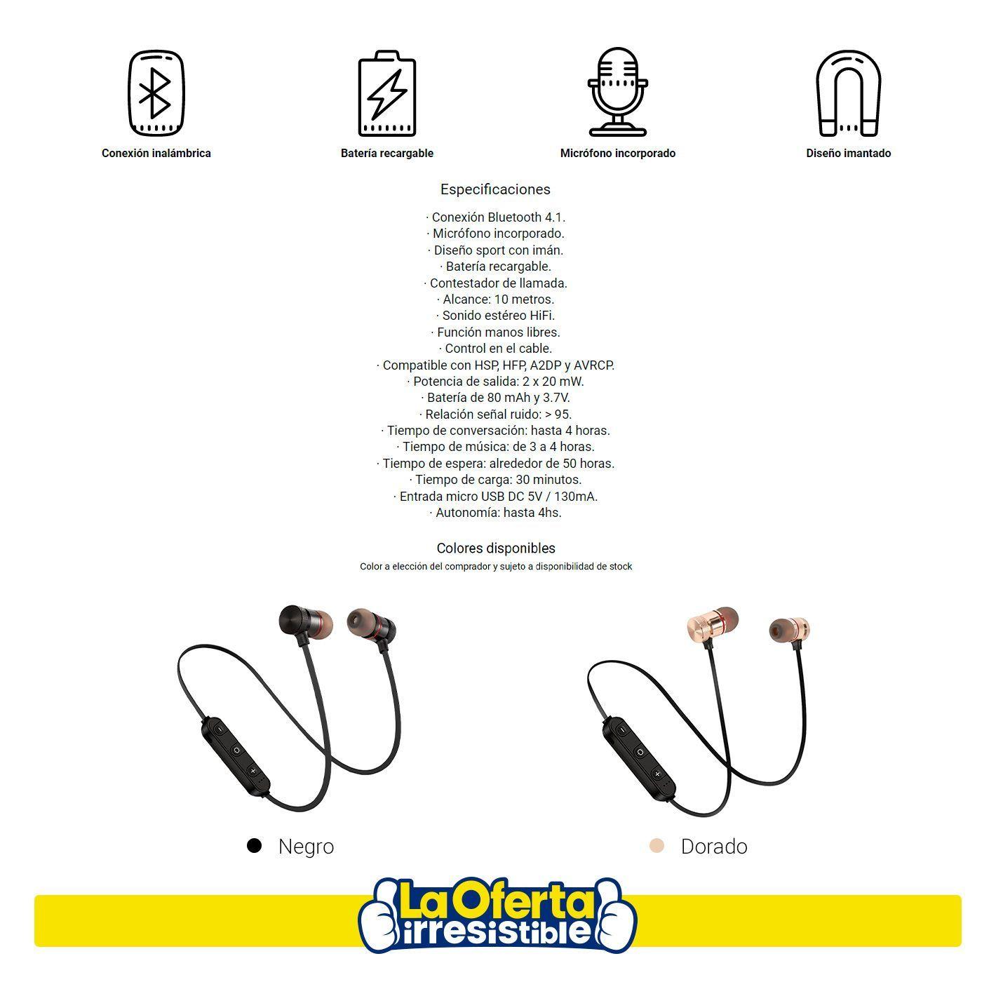 Audífonos Bluetooth Deportivos Recargables Kolke Rojo-2