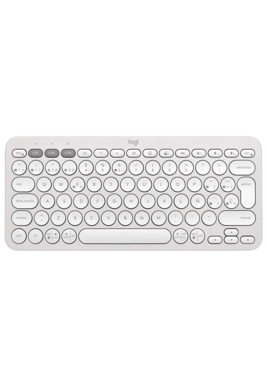 Teclado Logitech Pebble Keys 2 K380S Blanco Español-0