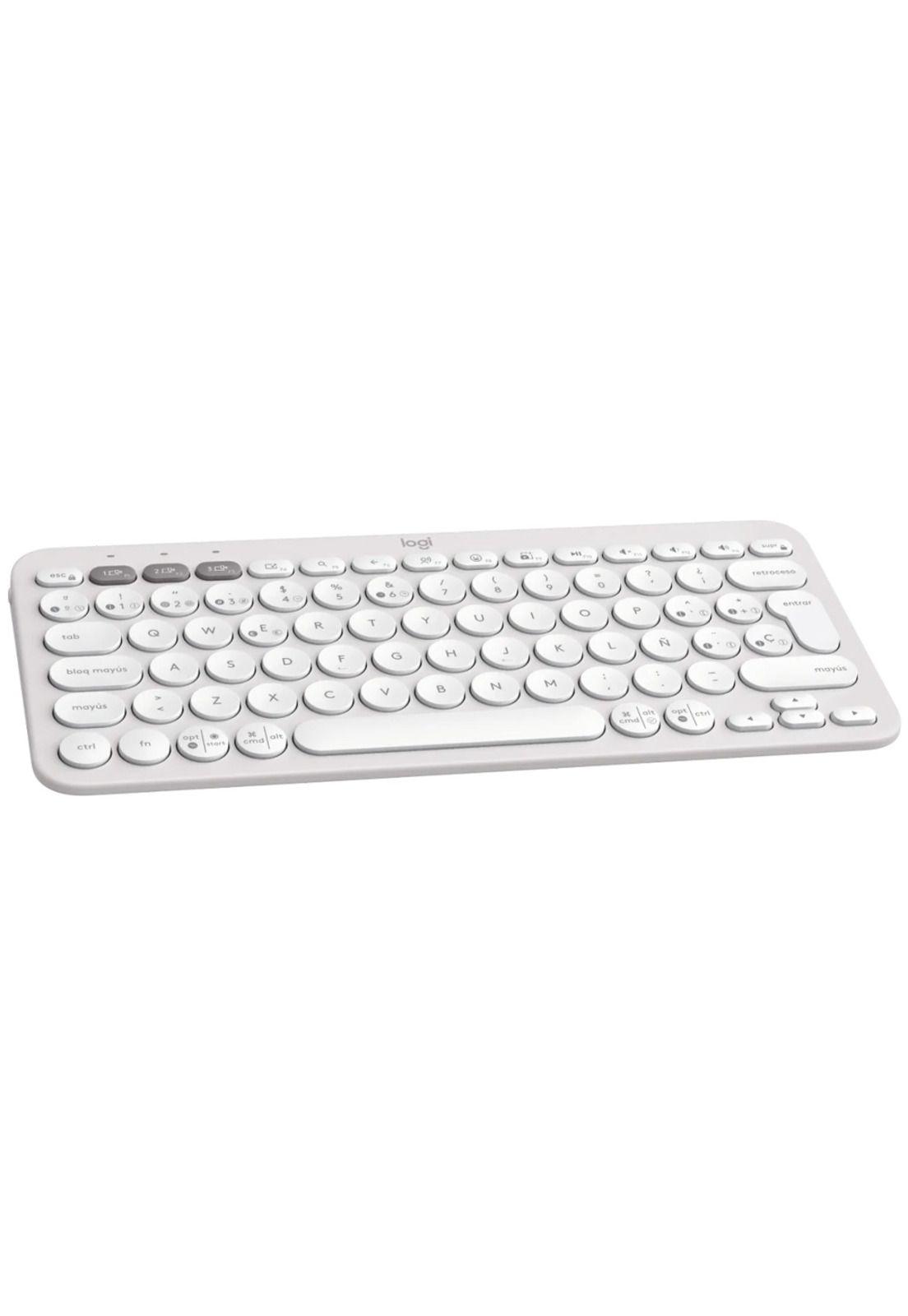Teclado Logitech Pebble Keys 2 K380S Blanco Español-1