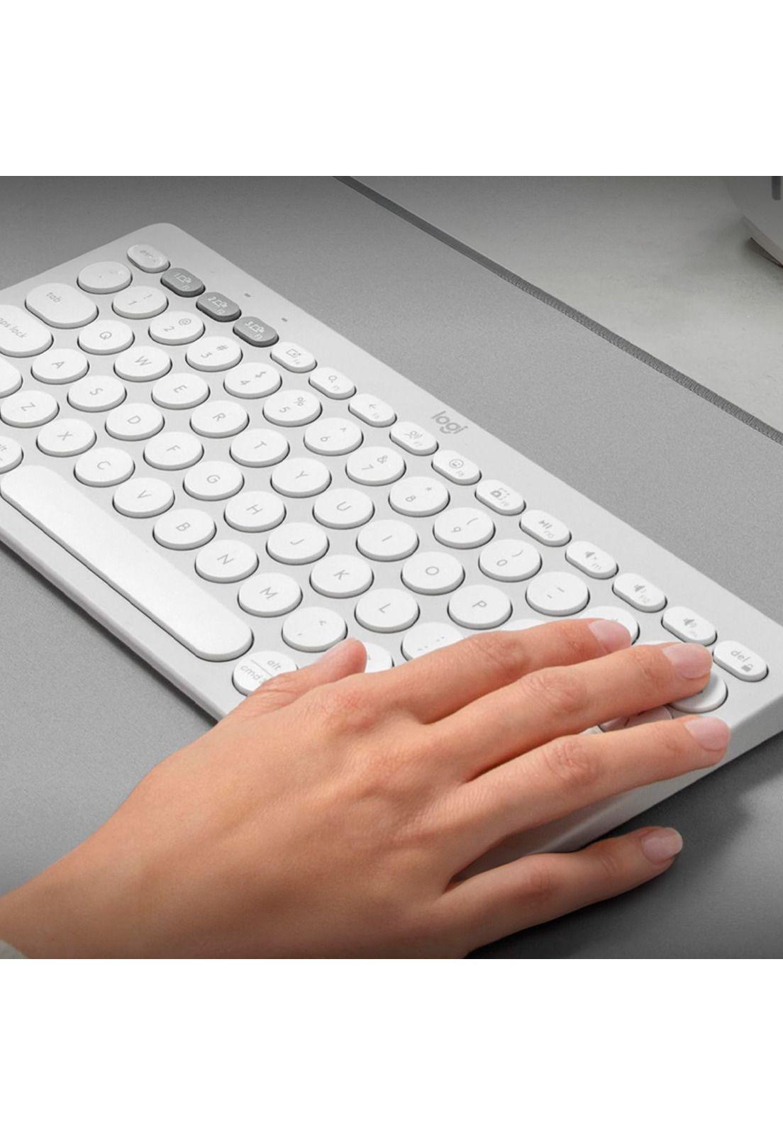Teclado Logitech Pebble Keys 2 K380S Blanco Español-4