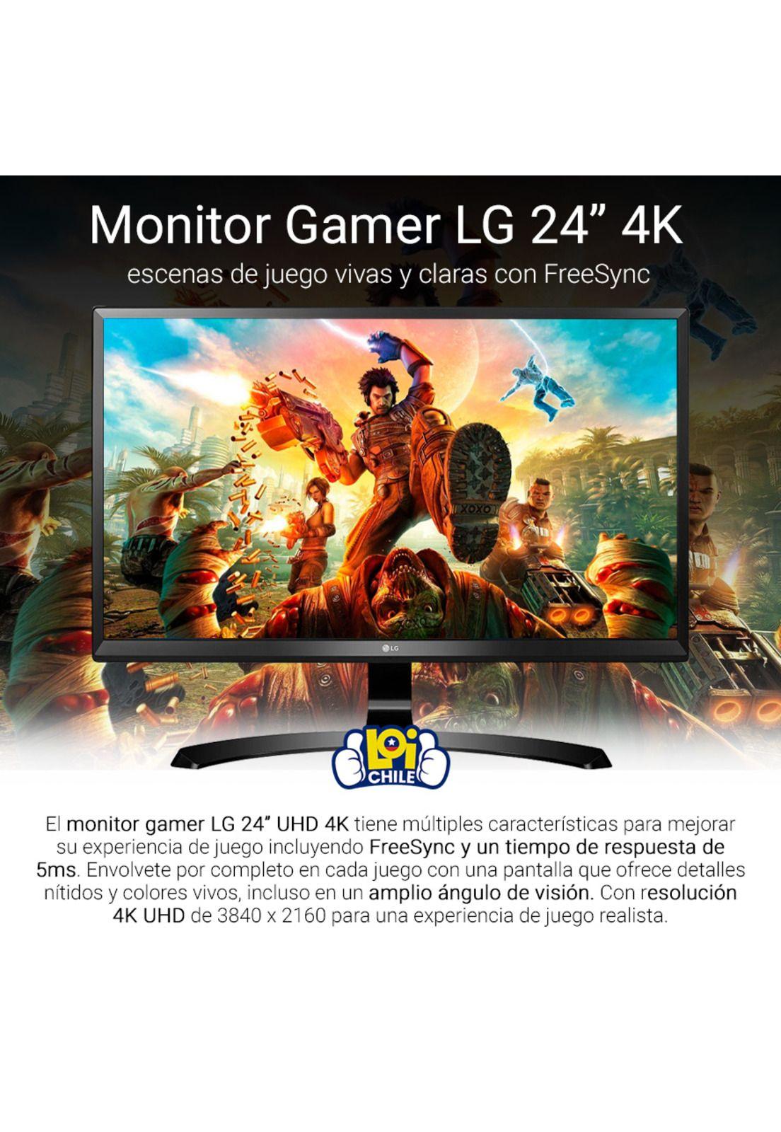 Monitor Gamer LG UHD 4K 24" FreeSync 5Ms-1