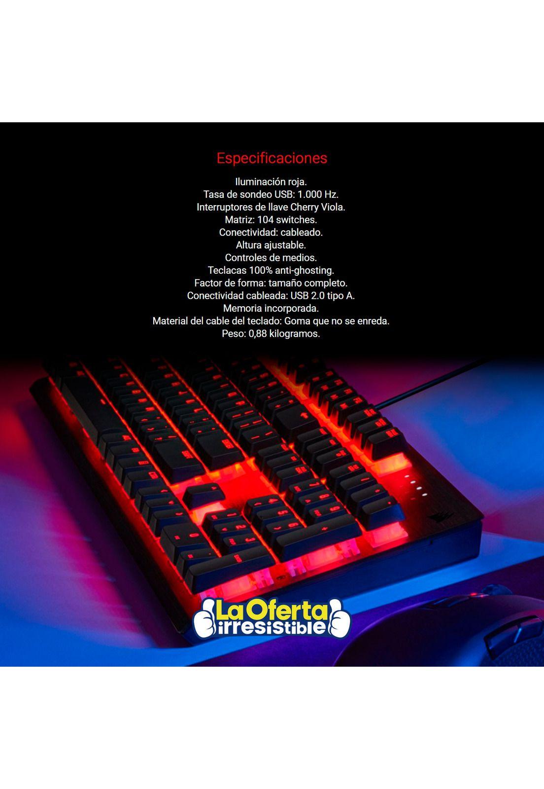 Teclado Gamer Corsair K60 Pro Red Led-3