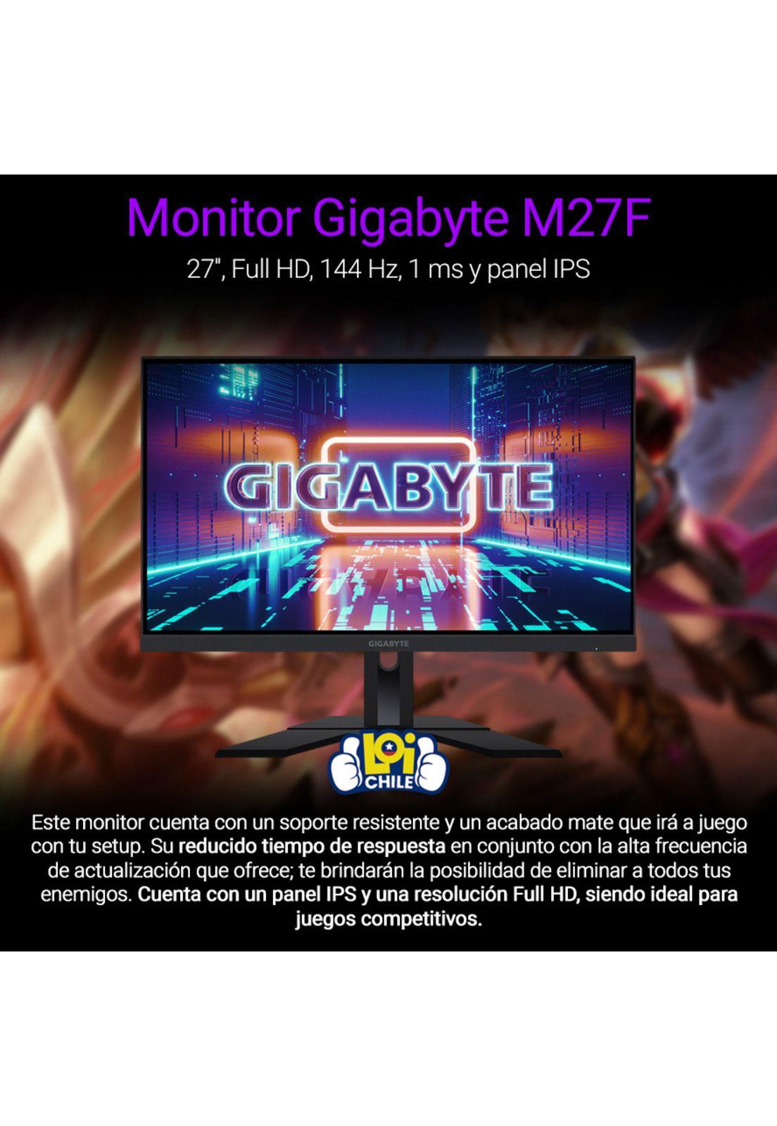 Monitor Gamer Gigabyte M27F, 27' FHD 1080p 1ms Panel IPS  AMD Freesync Premium-1