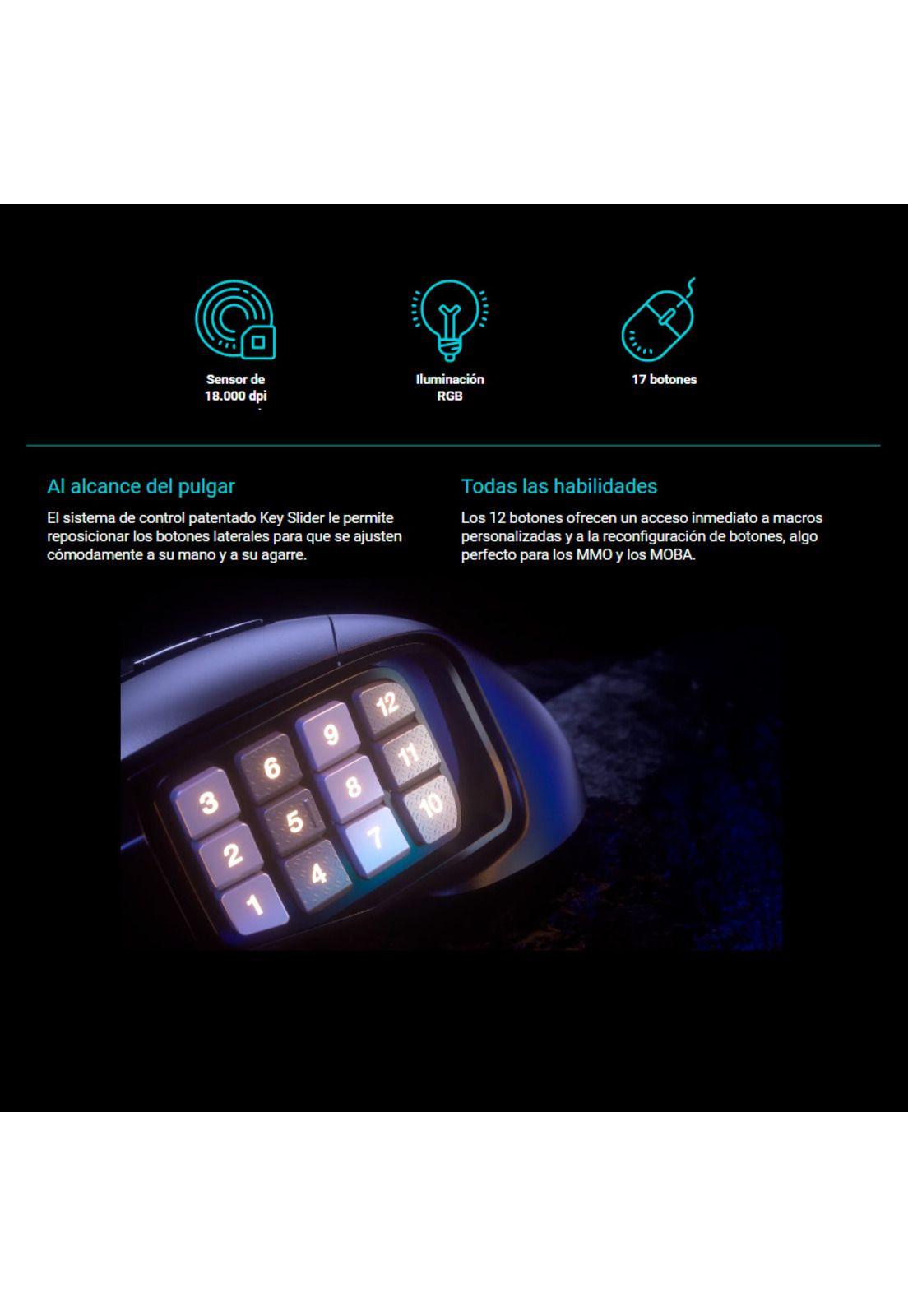 Mouse Gamer Corsair Scimitar RGB Elite-2