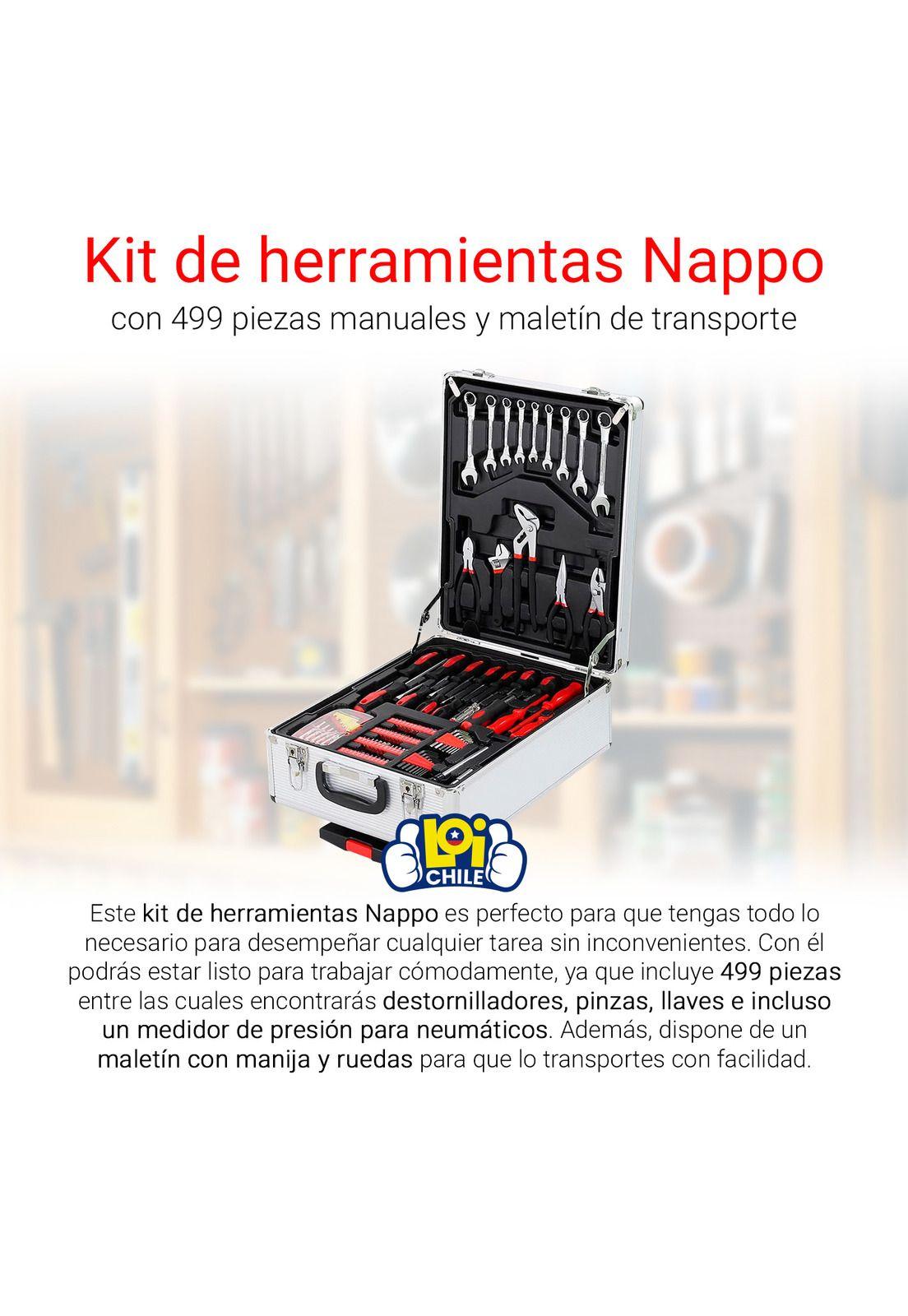 Kit de Herramientas Nappo 499 piezas con Maletín de Aluminio-1