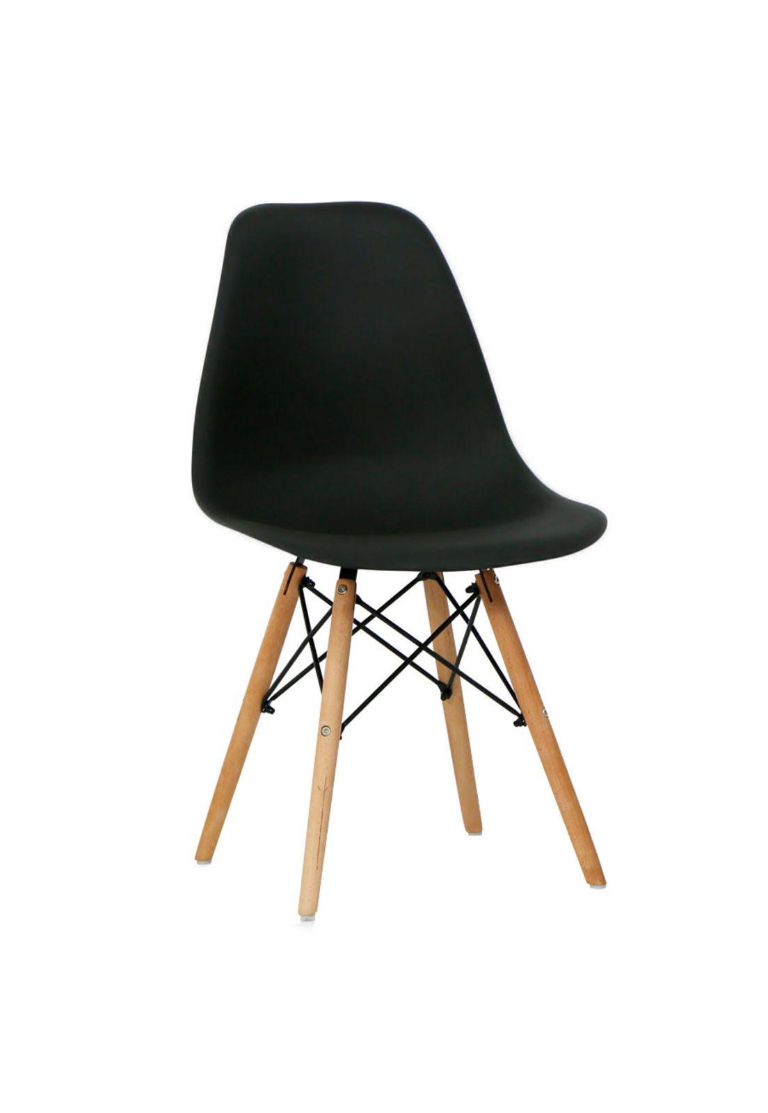 Silla Eames Empoli Patas de Madera y Marco Metálico Negra-0