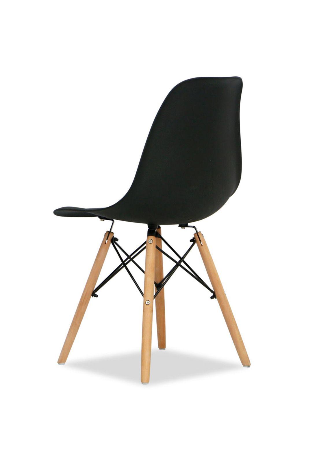Silla Eames Empoli Patas de Madera y Marco Metálico Negra-3
