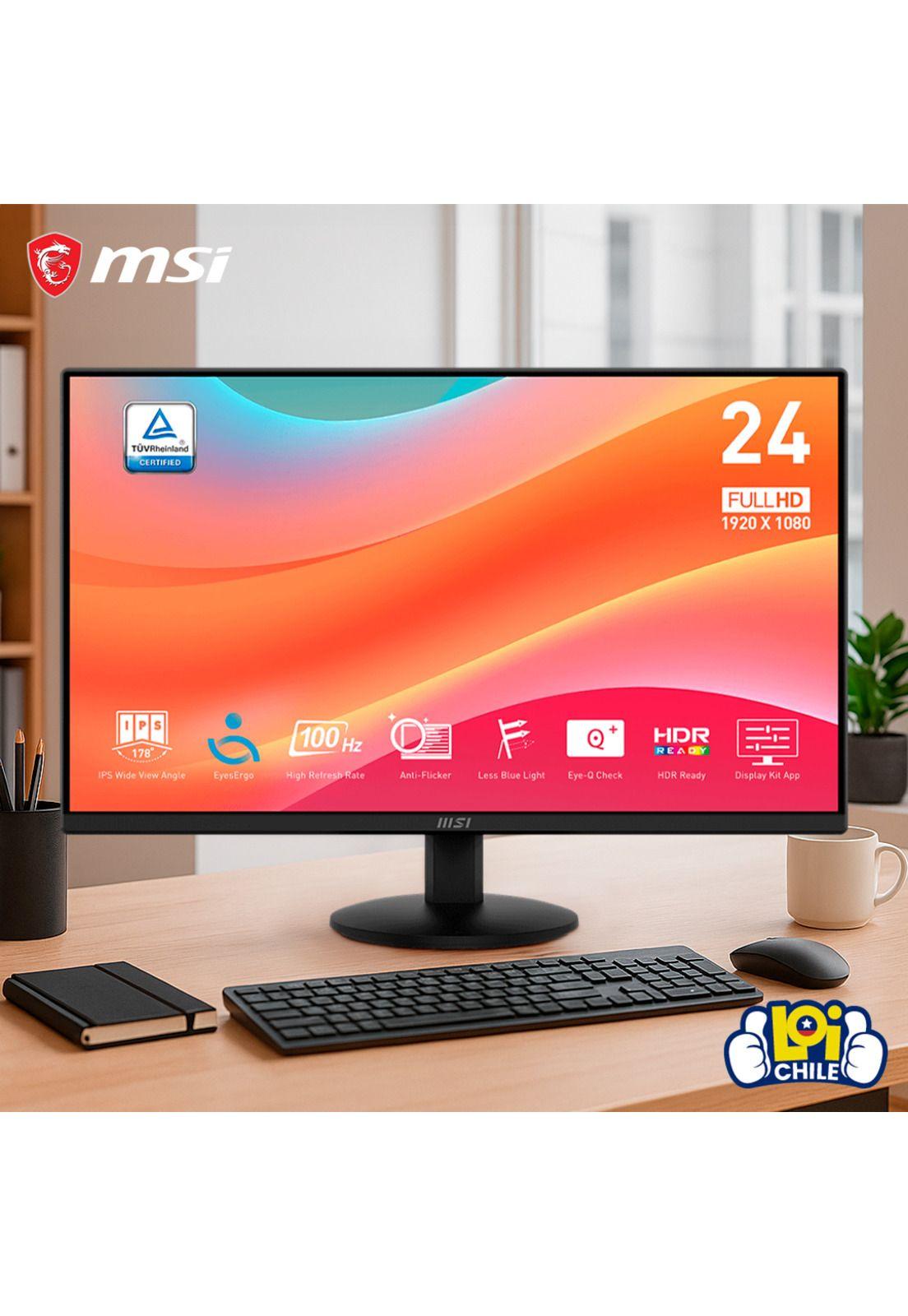 Monitor MSI Pro MP242L IPS Full HD 23.8" 100Hz 1Ms-6