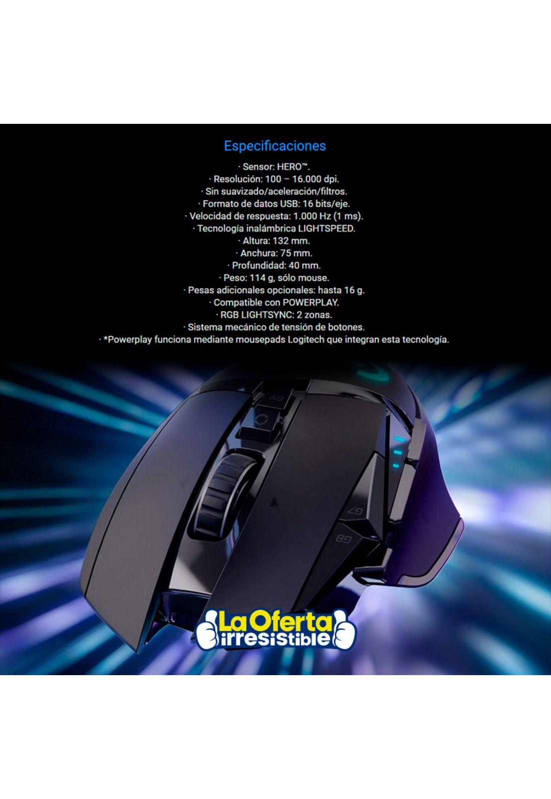 Mouse Gamer Inalambrico Logitech G502 Lightspeed-4