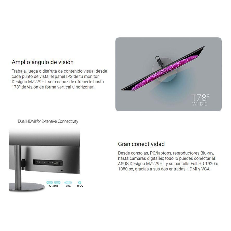 Monitor ASUS Designo 27' Ultraslim FullHd IPS MZ279HL-3