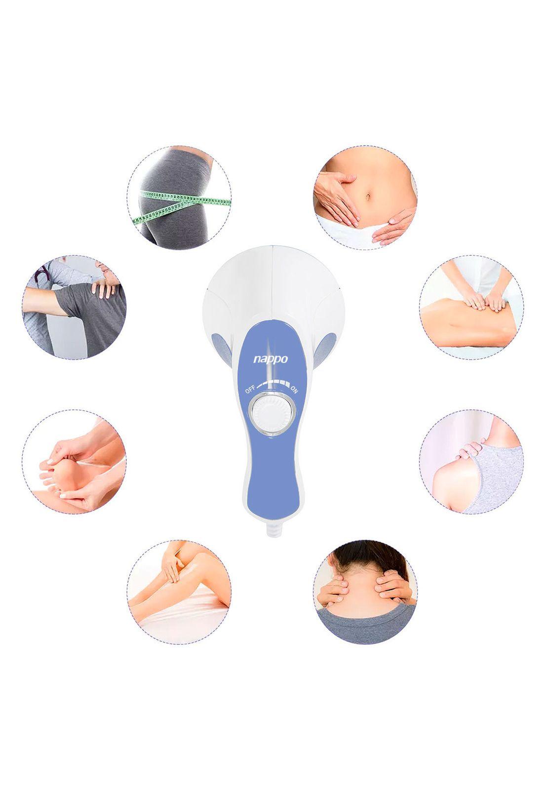 Masajeador Corporal Eléctrico Nappo Ergonómico 4 Accesorios-3