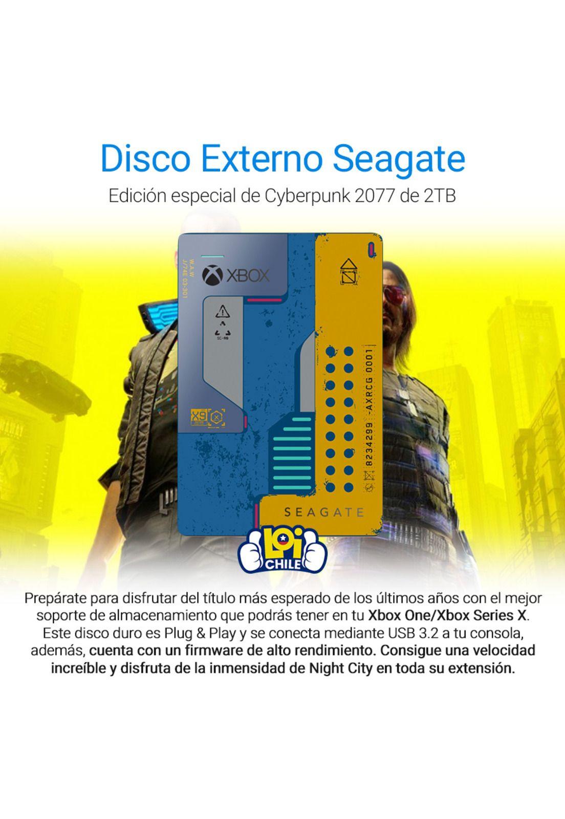 Disco Duro Externo Seagate 2TB Cyberpunk 2077-1