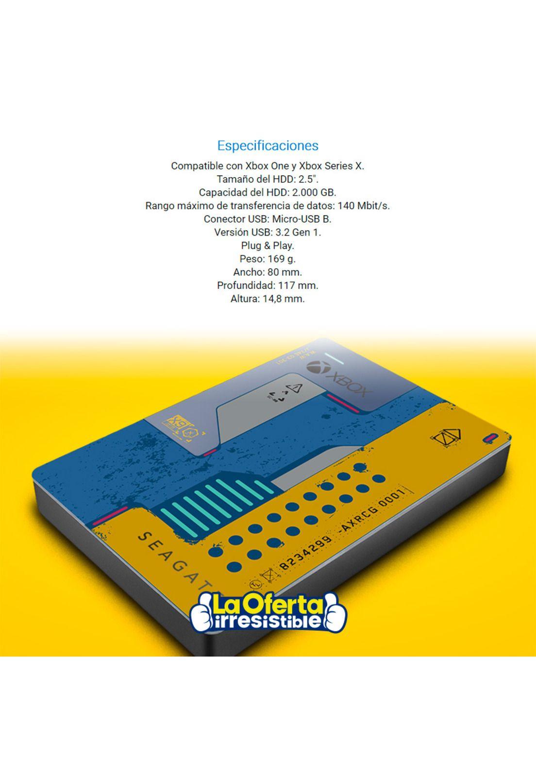 Disco Duro Externo Seagate 2TB Cyberpunk 2077-4