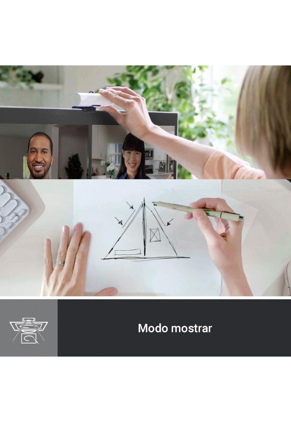 Webcam Logitech Brio 500 Webcam Full HD Blanca-8