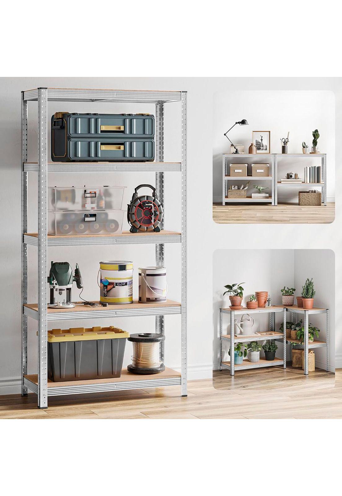 Estante Rack Metálico DecoTeam 5 Estantes 180 x 90 x 40-6
