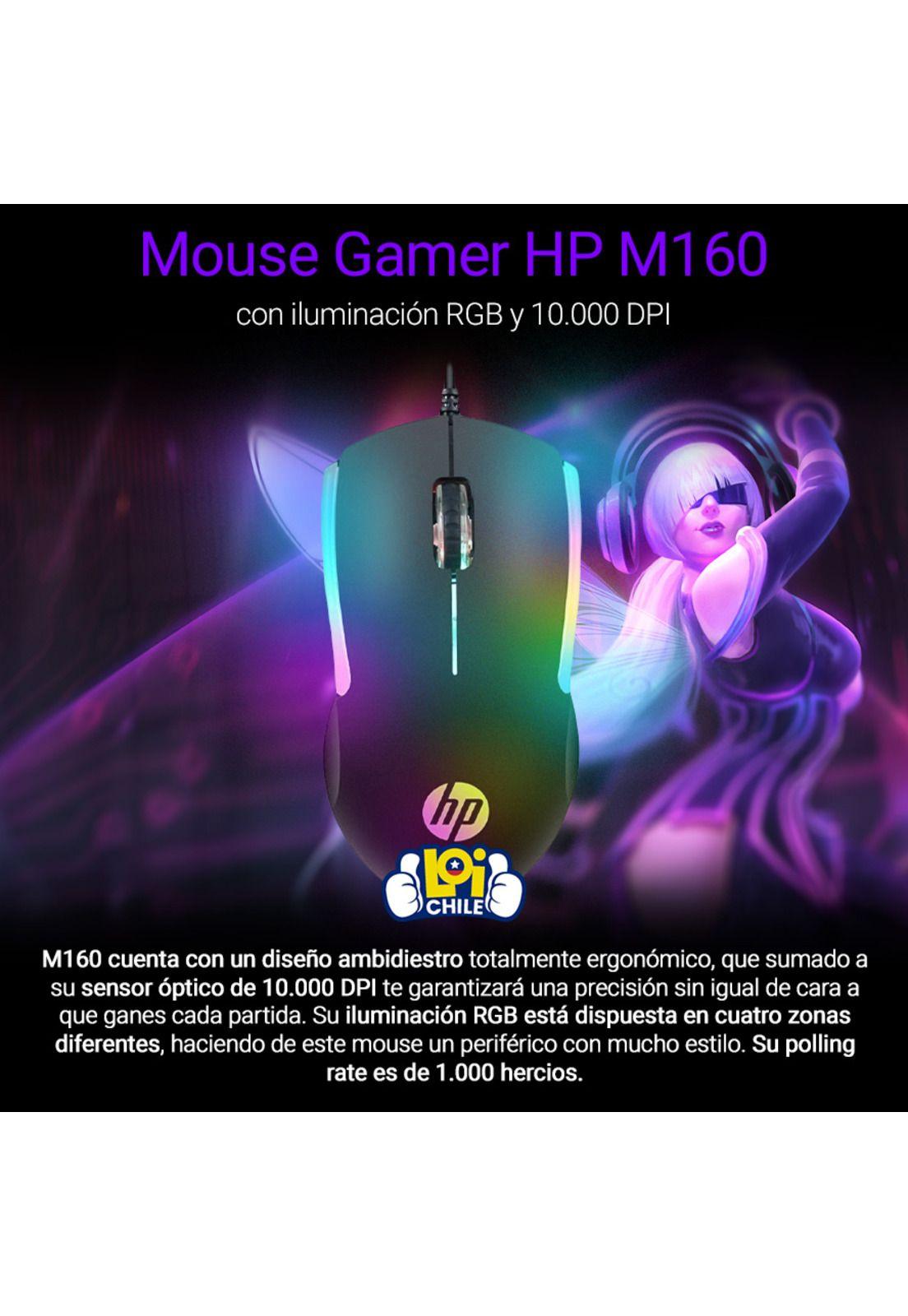 Mouse Gamer HP RGB M160-1