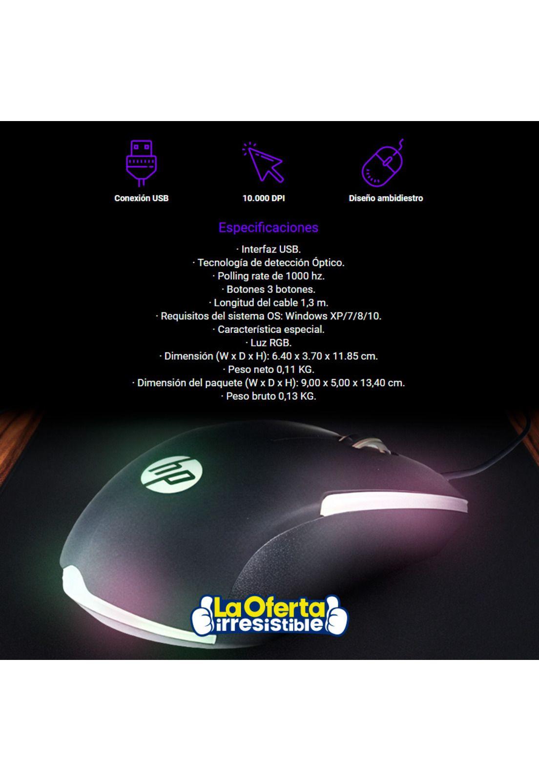 Mouse Gamer HP RGB M160-2