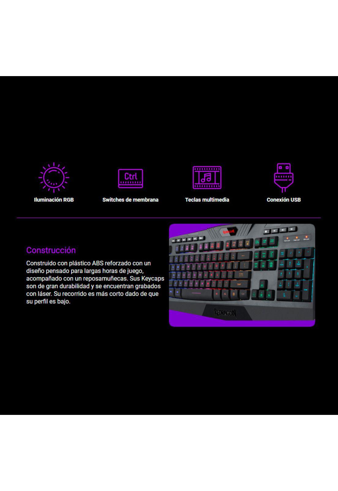 Teclado Gamer Redragon Harpe Pro K503A - RGB-2