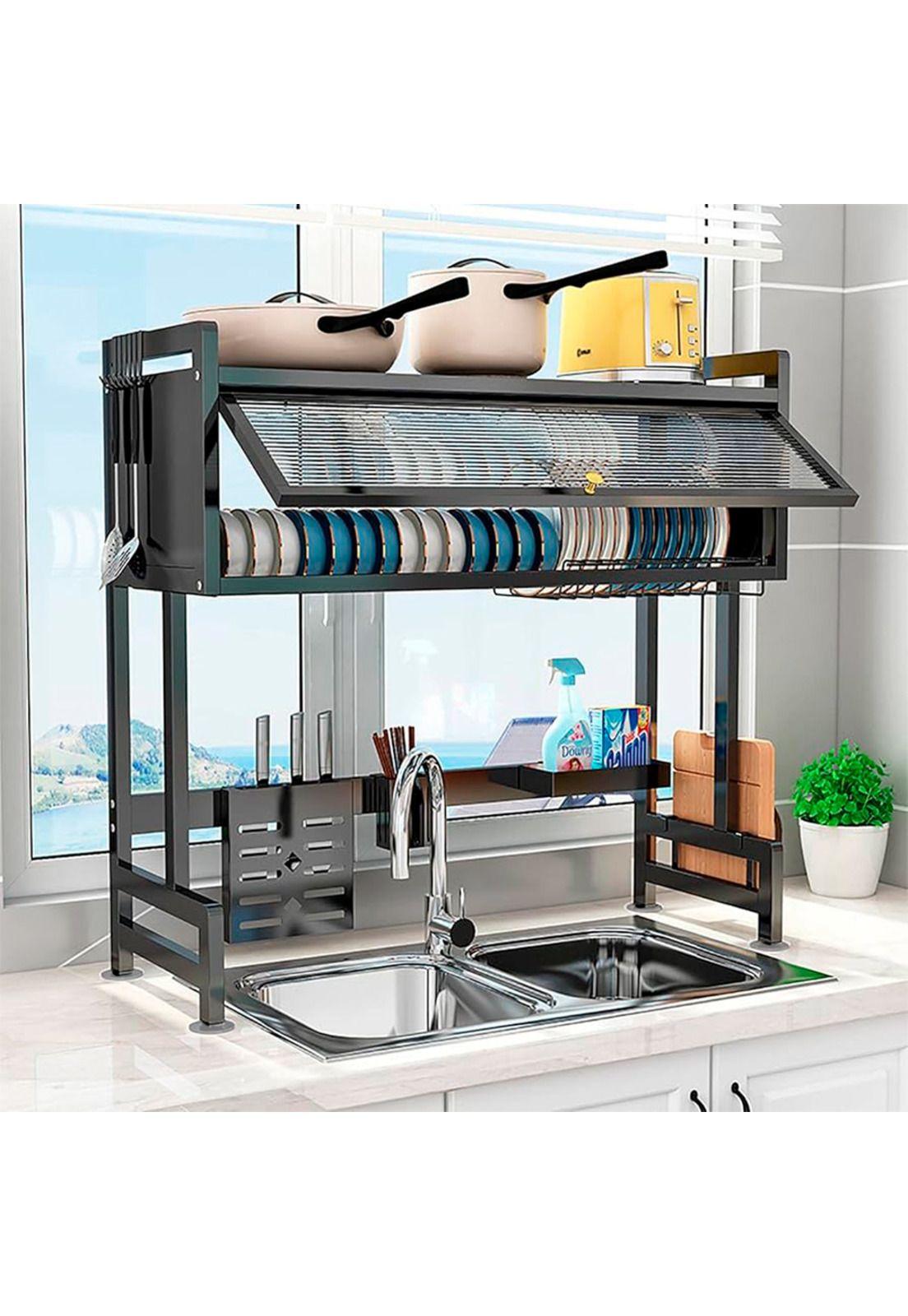 Escurridor Secador  Grande Platos Decoteam 2 Estantes Puerta-6