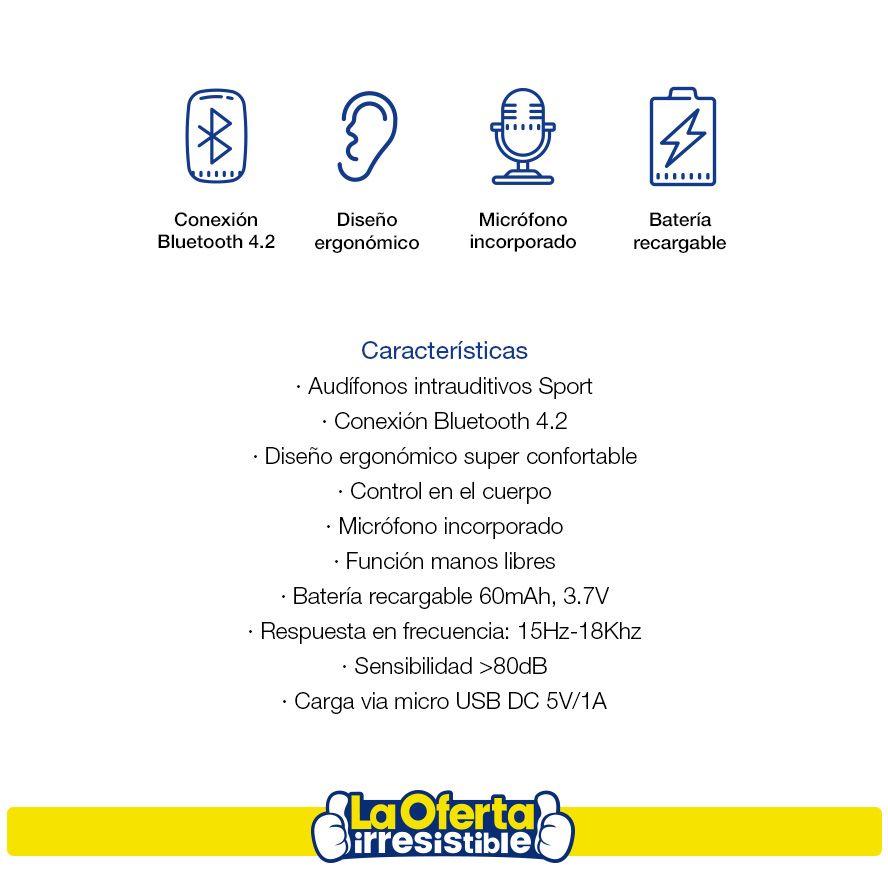 Audífonos Bluetooth Deportivos Kolke con Micrófono-2