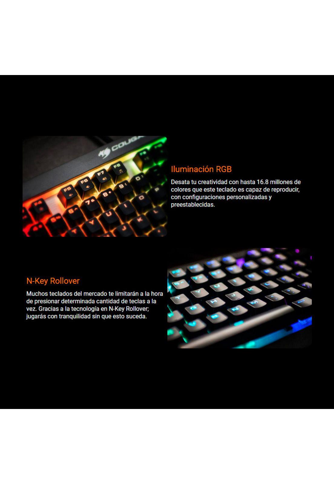 Teclado Gamer Mecanico Cougar Attack X3 RGB-2