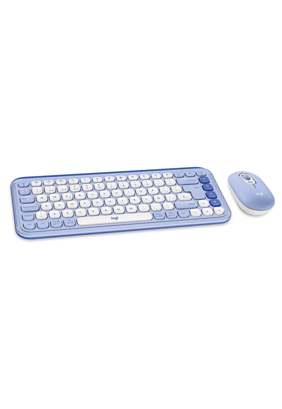 Kit Teclado y Mouse Inalámbricos Logitech Pop Icon Lila-4