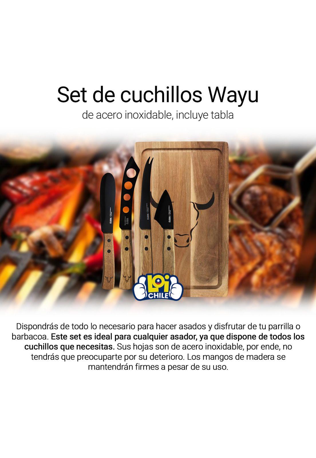 Tabla Para Aperitivos Wayu + 4 Cuchillos-1