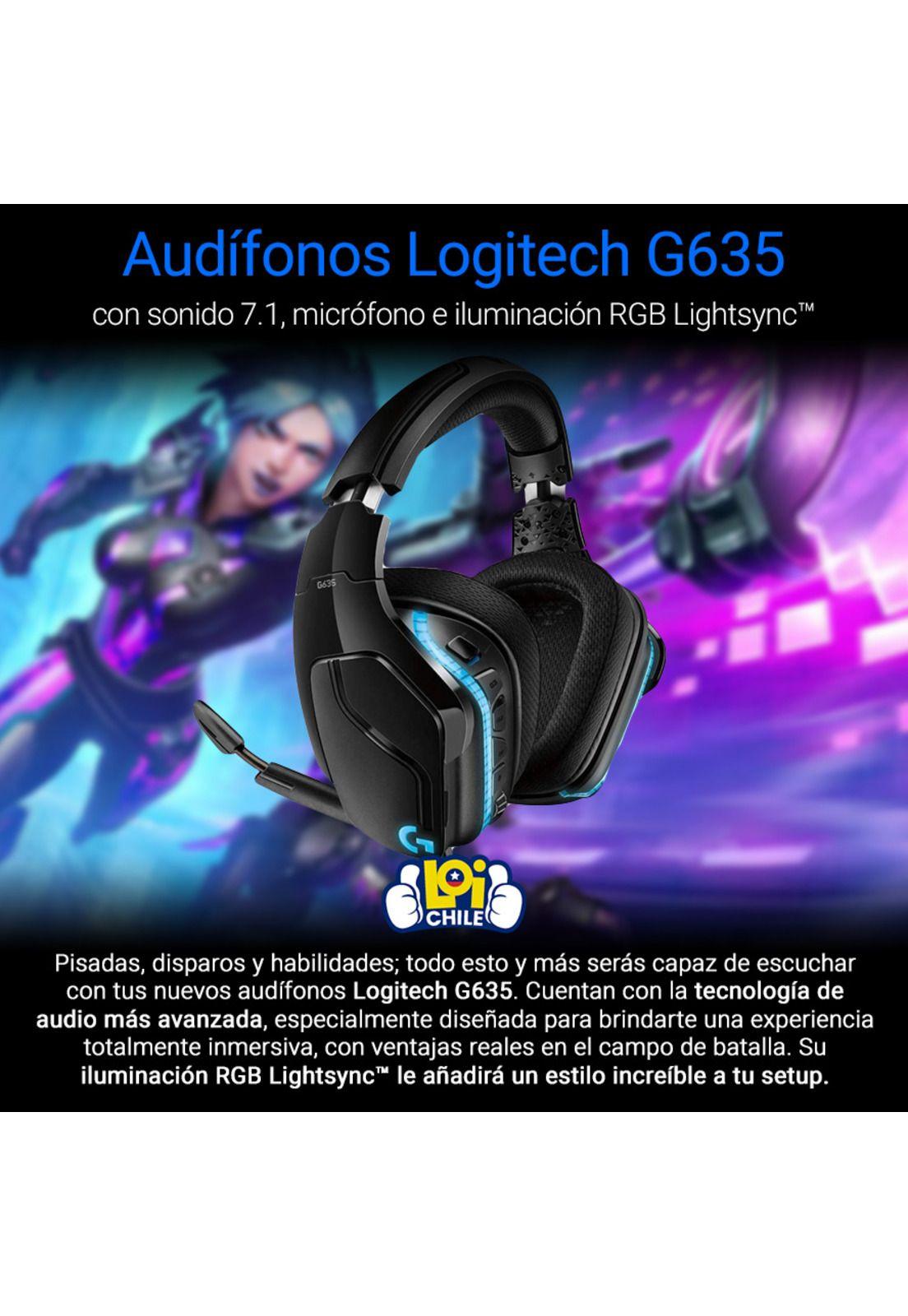 Audifonos Gamer Logitech G635 Lightsync 7.1 Multiplataforma-1