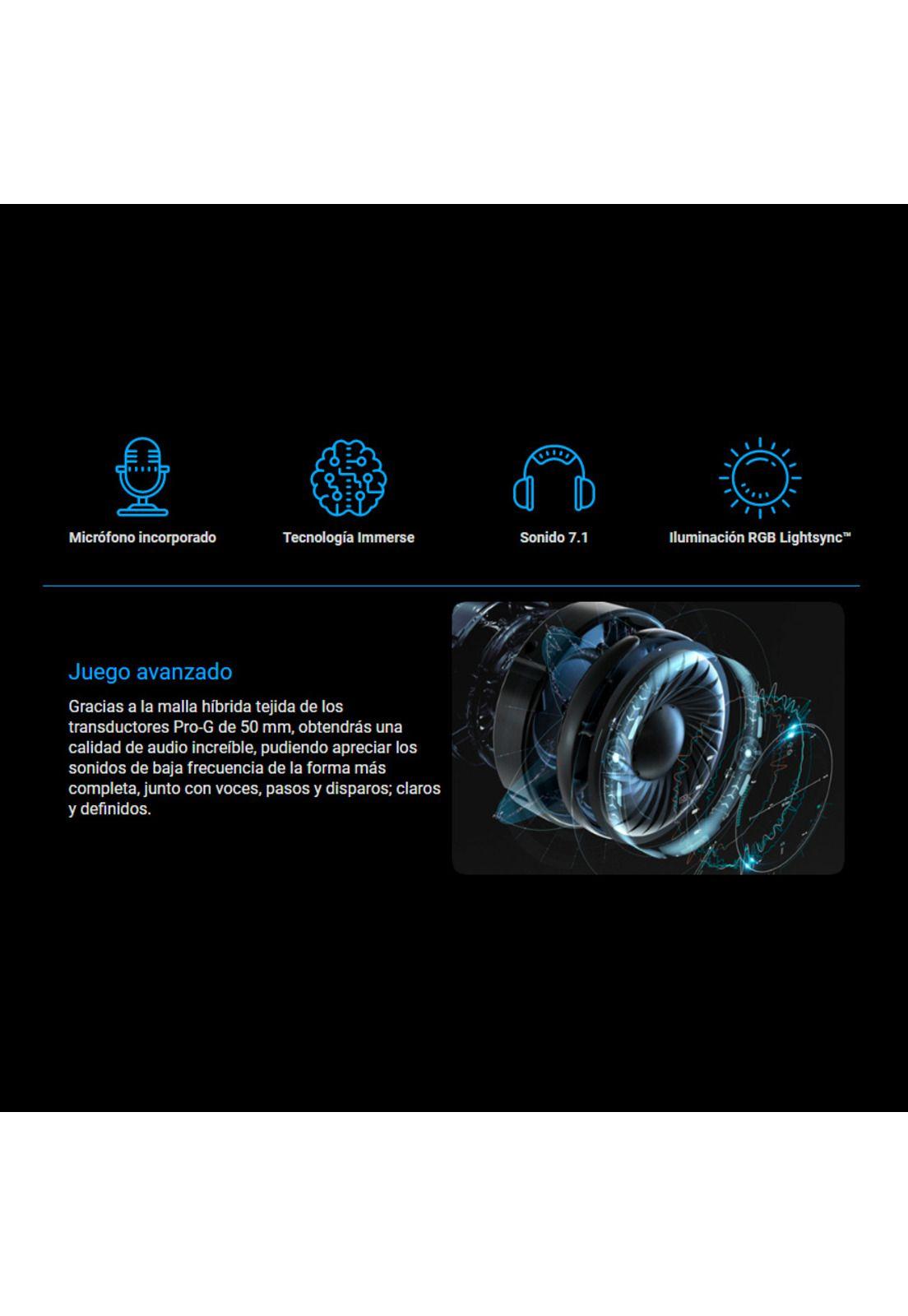 Audifonos Gamer Logitech G635 Lightsync 7.1 Multiplataforma-2