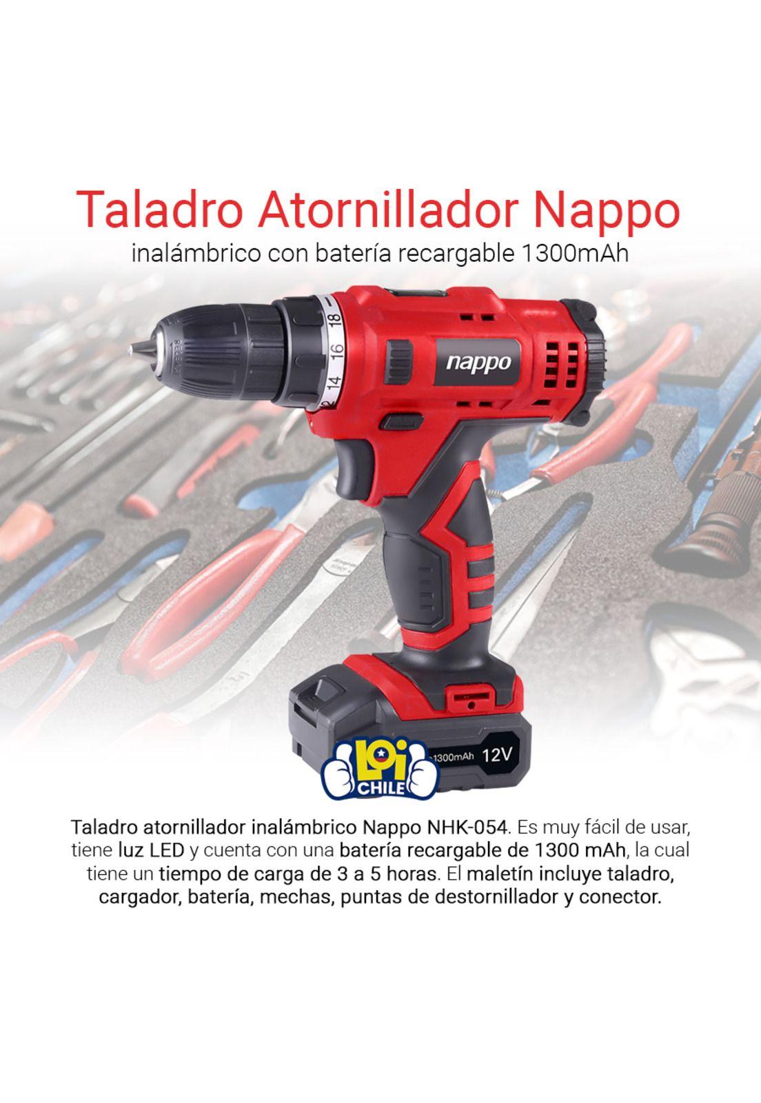 Taladro Inalambrico NAPPO NHK-054 12v Con Accesorios-1