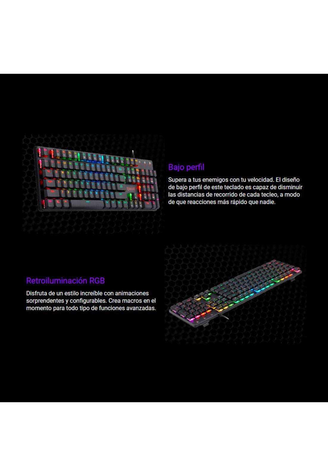 Teclado Gamer Mecanico Shrapnel Redragon-3