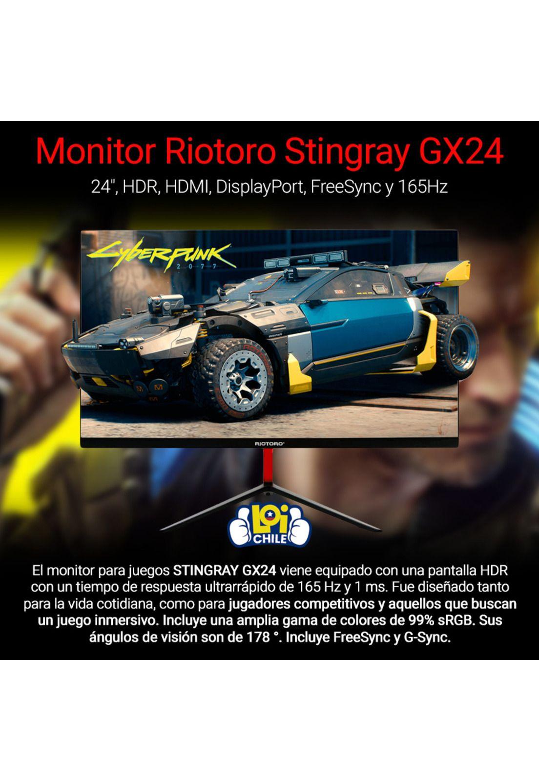 Monitor Gamer Riotoro Stingray GX24 24' 165HZ 1ms-1