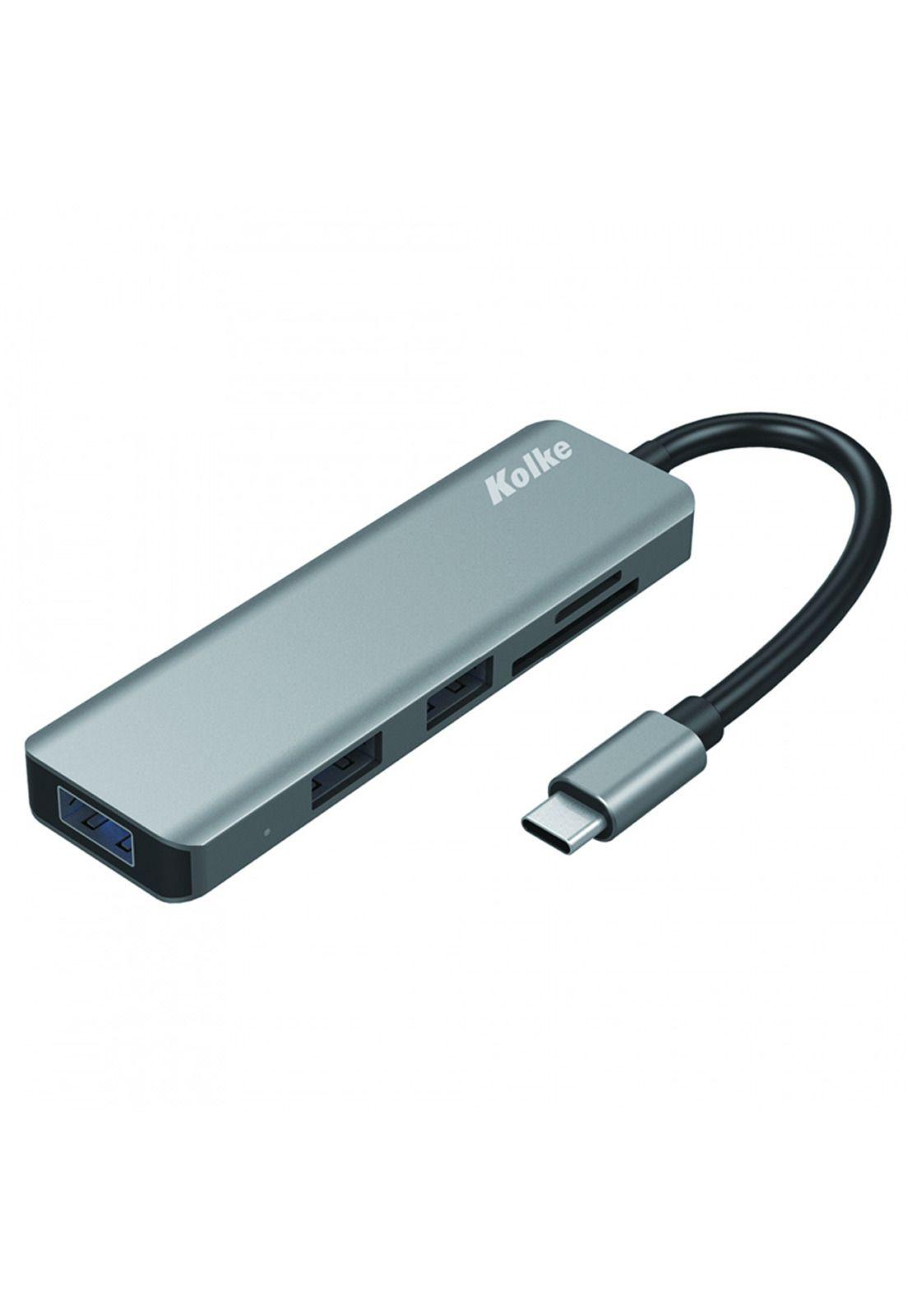 Puerto USB 6 en 1 Kolke  3USB/SD/Tipo C.   KCH-430-0