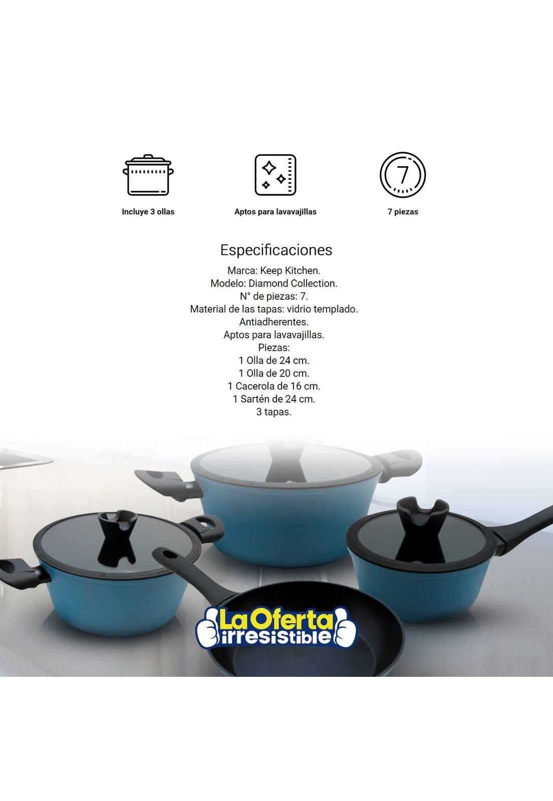 Batería de Cocina Keep Diamond 7 Piezas-2