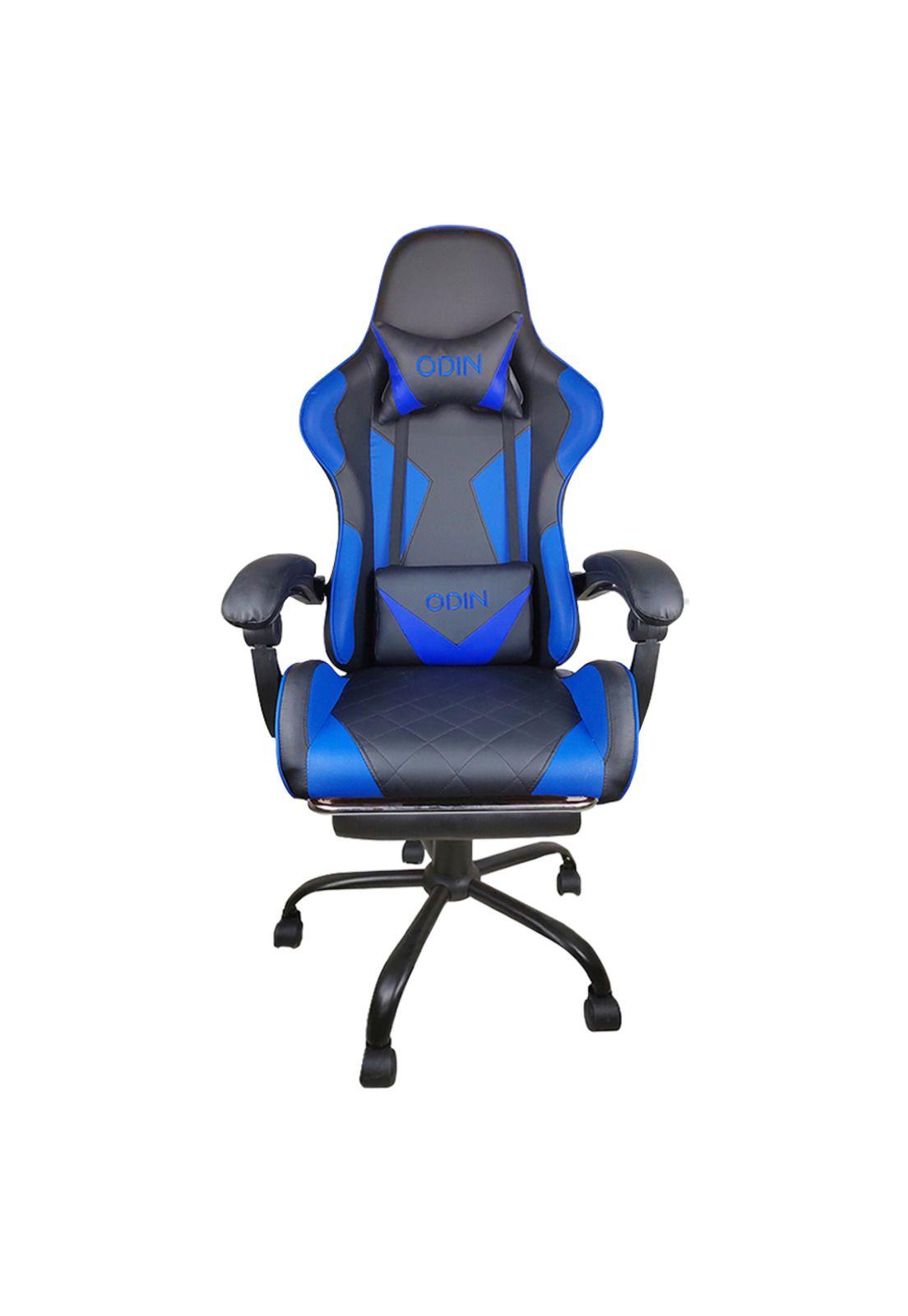 Silla Gamer Empoli Odín Ergonómica Apoyapiés Azul-0