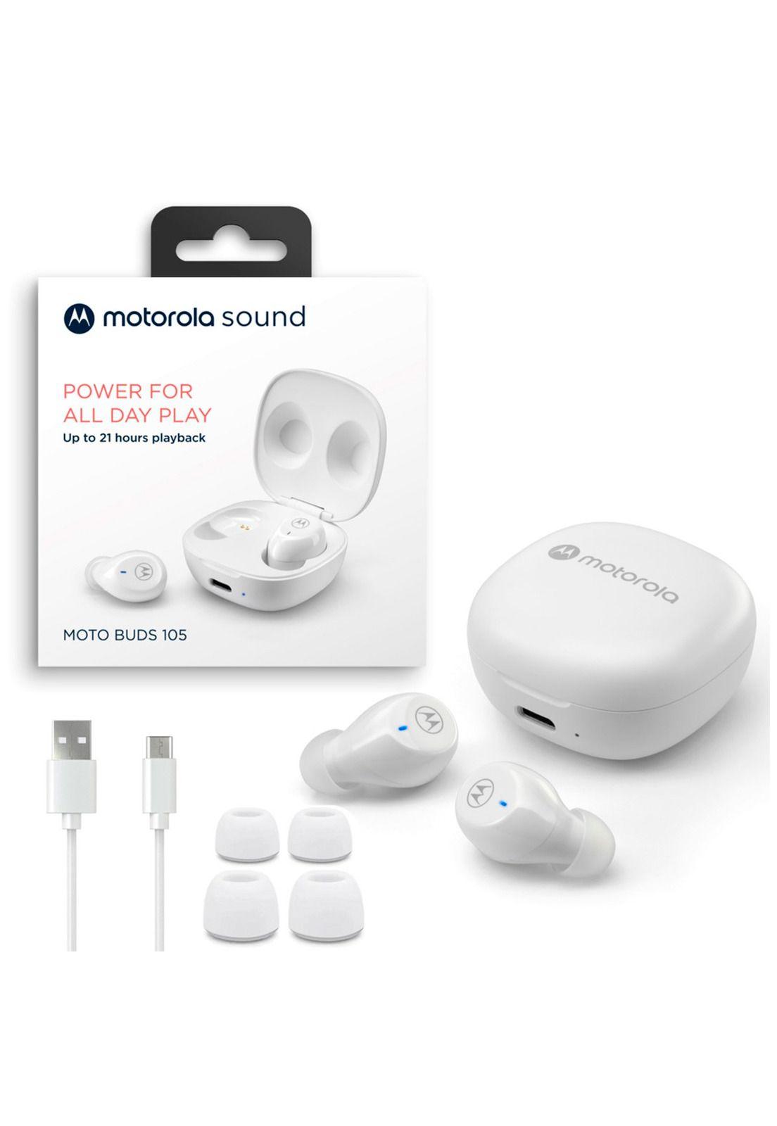 Audífonos Inalámbricos Motorola Buds 105 True Wireless Blanco-5