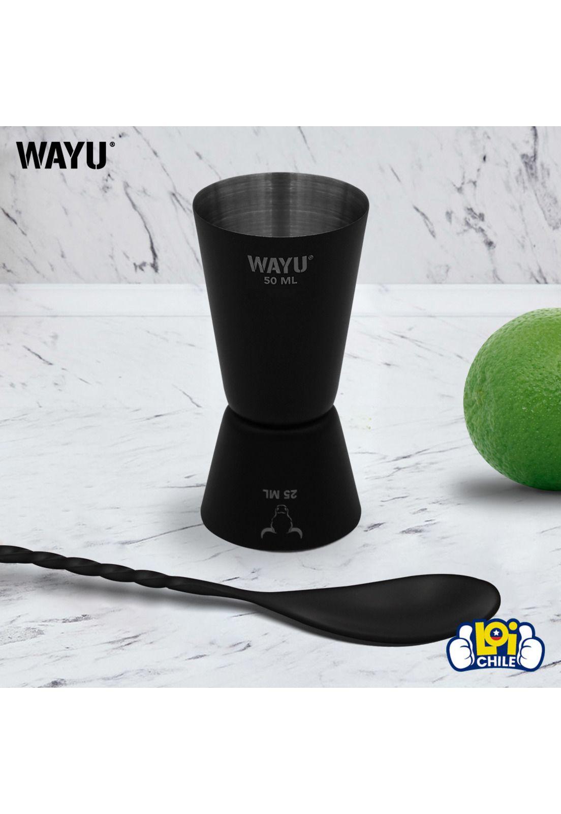 Set de Coctelería Jigger + Cuchara Wayu de Acero Inoxidable-3