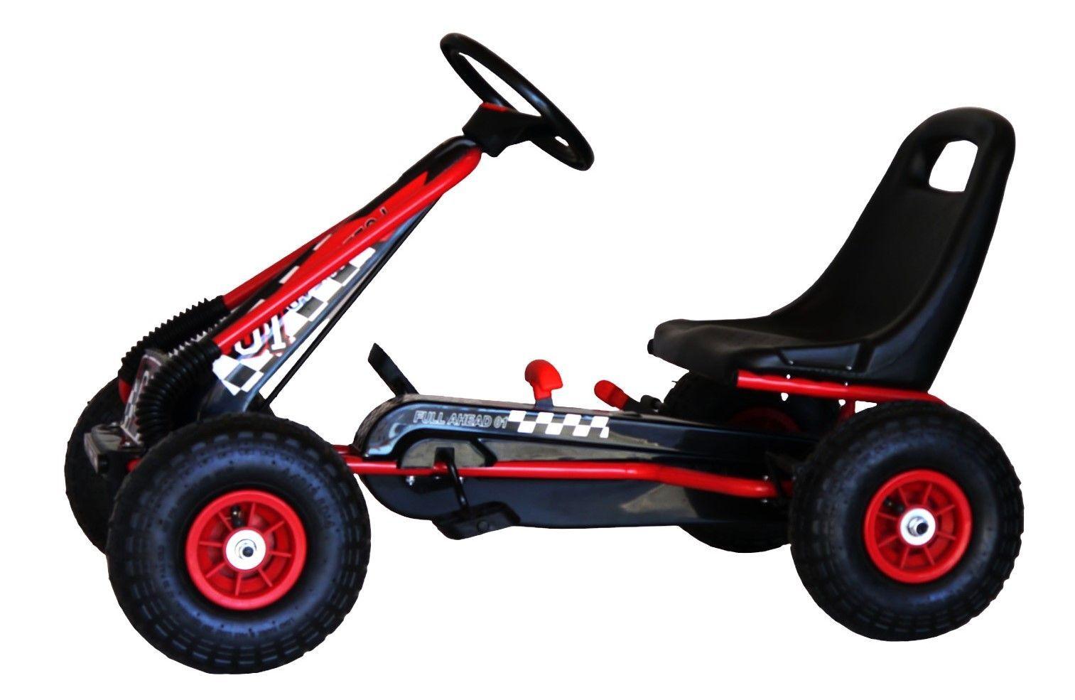 Gokart a Pedales Con Rueda Goma Rojo-3